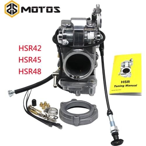ZS MOTOS HSR42 45 48 Mikuni 42mm Carb Accelerator Pump Performance Pumper Carburetor TM42-6 42-18 Harley EVO Twin Cam For 4T