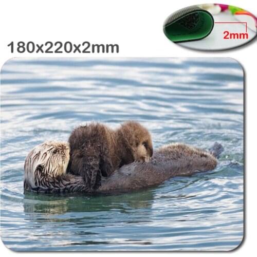 Quick print Sea Otters Personalized Style Custom Oblong Gaming Mousepad Standard Size 220*180*2mm Gaming Mouse Pad Office Gift