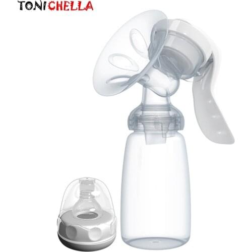 Manual Breast Pump Powerful Nipple Suction BPA Free 150ml Baby Feeding Milk Bottles Breasts Pumps Sucking Suit For Mother CL5570