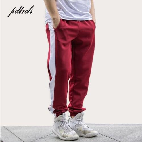 49HOT Harem Pants Men Side Striped Zipper Pockets Track Pants Trousers 2018 Autumn Fashion Elastic Waist Joggers Sweatpants