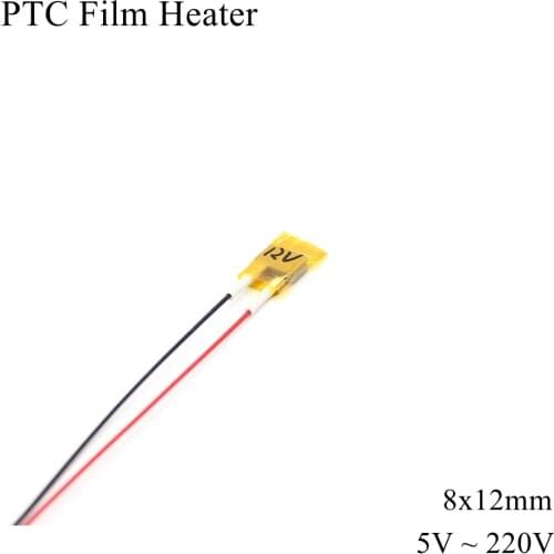 12V 24V 220V PTC Heating Film Ceramic Heater Air Fan Heat Thermostat Constant Temperature Thermistor Plate Element 12 100 220