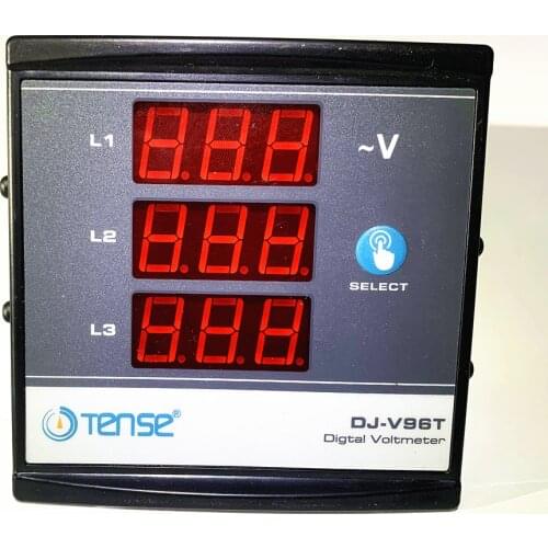 TENSE DJ-V96T Three Phase AC Voltmeter, Phase Sequence Display, 3 In 1 Voltmeter