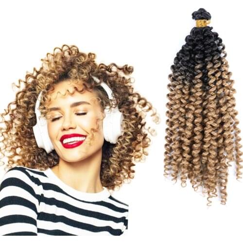 Natifah Synthetic Crochet Hair Extensions Afro Kinky Twist Jumbo Braids Prestretched Ombre Bug Twist Wavy Crochet Braiding Hair