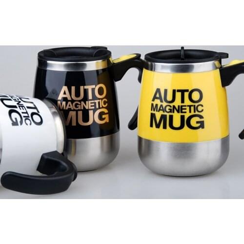 New Automatic Self Stirring Magnetic Mug 304 Stainless Steel Coffee Milk Mixing Cup Potable Blender Smart Lazy Mixer Thermal Cup