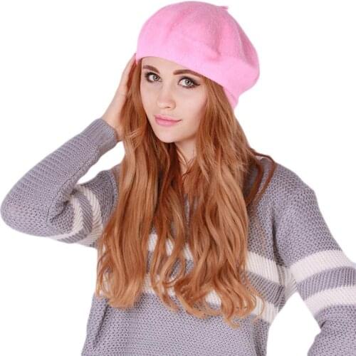 New Autumn&Winter Women Soft Warm Classic Beret Boina Feminina Felt French Artist Beanies Tam Baggy Hats Ski Caps Hot Sale