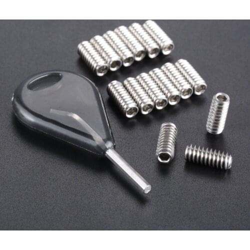 New Surfboard Stainless Steel Fin Hex Key Wrench With Plastic Molded Handle& 50 Pcs 12mm Surfing Stainless Steel Fin Screws Set