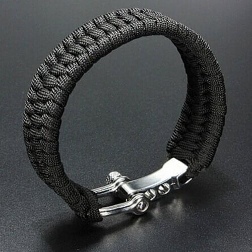 New EDC Camping Hiking Emergency Tactical Survival Braided Rescue Umbrella Rope Outdoor Bracelets Parachute Cord Paracord