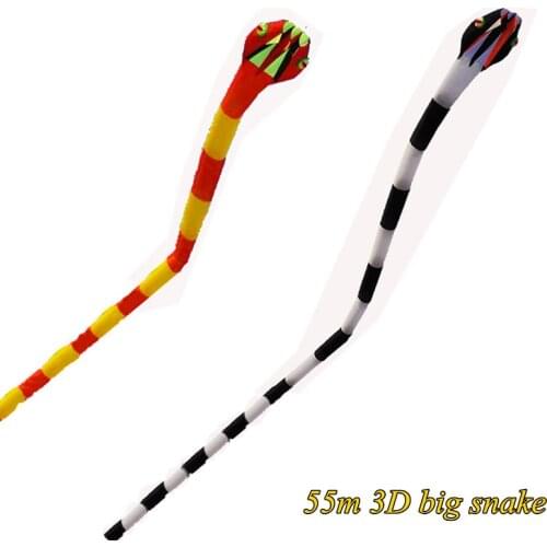 New Arrive Outdoor fun Sports Single Line 55m Power Snake Software Kite / Animal Kites Factory Outlet