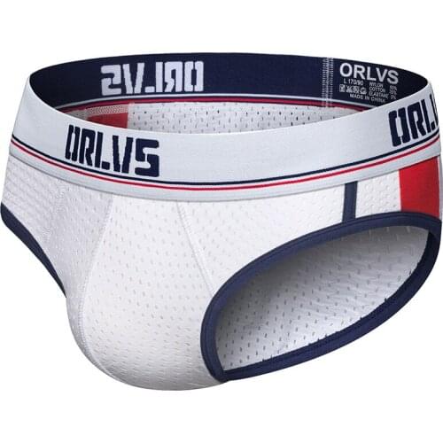 Orlvs mens underwear low waist fashion sexy u convex bag anti Le briefs mens or192T