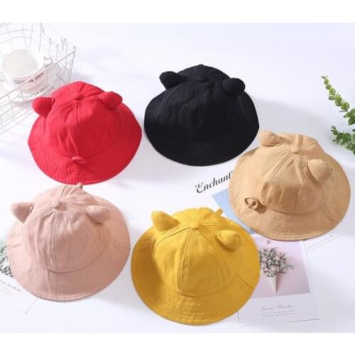 Bucket Hat Bonnet Enfant Muts Cute Baby Hat With Ear Spring Summer Kids Baby Girl Accessories Sun Hat Cap Children Girls