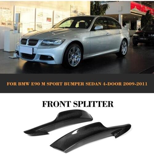 For 3 Series Carbon Fiber Front Bumper Side Splitter Apron for BMW E90 M Sport Sedan 4 Door 2005-2012 LCI 325i 335i 330i