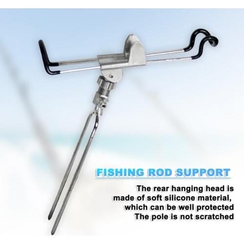360° rotating fishing rod holder bilateral stainless steel fixed folding rod inserted into the turret rod holder outdoor tool
