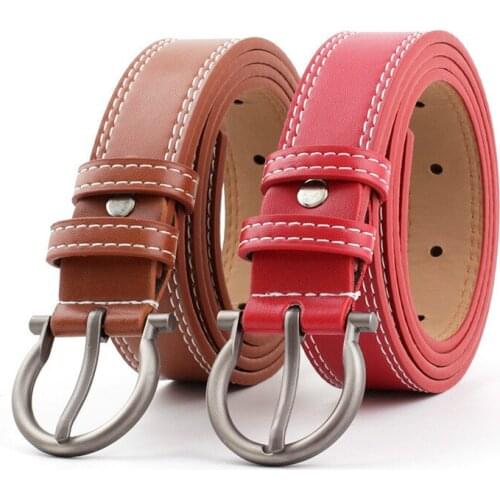 Imitation Leather New Double-line Womens Belt Wild Skirt Denim Pants Belt Explosive Accessories Belt Feminino Cinturones
