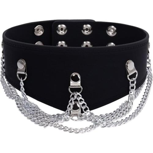 Sex Collar PU Leather BDSM Sex Collar SM Games Gay Fetish Strapon Erotic Toys Bondage Sex Toys for Couples
