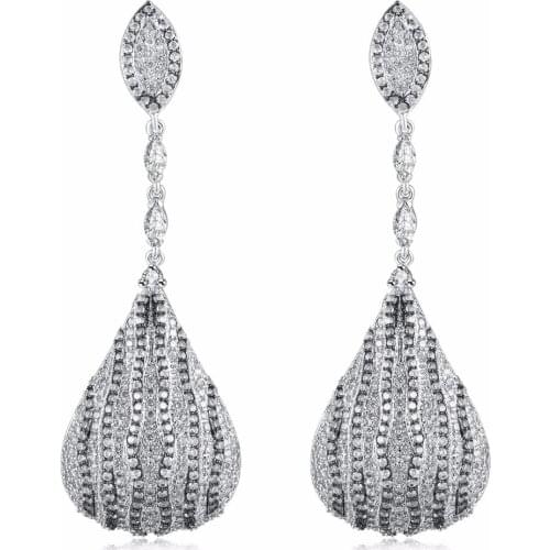 GrayBirds New Women Earrings Lead Free AAA Cubic Zirconia Water Drop Earrings Jewelry LE008