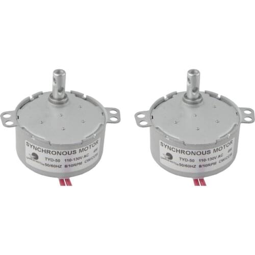CHANCS Permanent Magnet Synchronous Motor 2PCS TYD-50 110V AC 8-10RPM CW/CCW Cup Turners for Tumblers