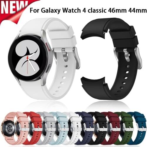 Newest Silicone Strap For Samsung Galaxy Watch4 classic 46mm 42mm Replacement Wristbands For Galaxy Watch 4 44mm 40mm end Band