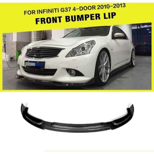 Carbon Fiber / FRP Front Bumper Lip Spoiler Splitters for Infiniti G37 G37S 4 Door Base Sedan and Sport 2009 - 2013