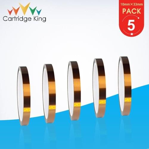 5PK 10MM*33M High Temperature Tape for Kapton Tape Thermal Insulation Polyimide Adhesive Insulating Golden Finger