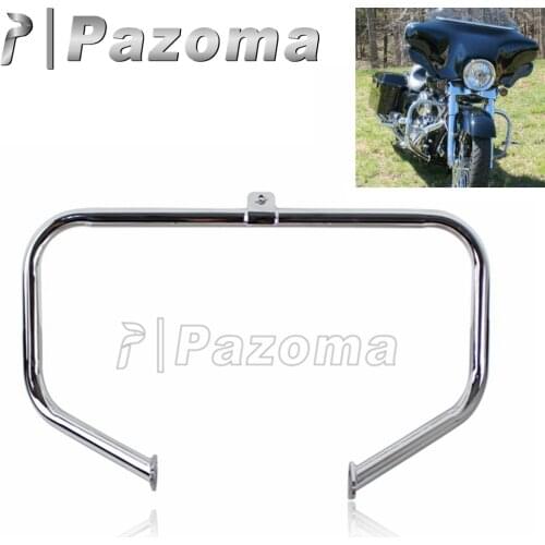1x Motorcycle 1-1/4" Engine Highway Crash Bar Protector Guard for Harley Touring Road King Street Glide Ultra Classic 1998-2008