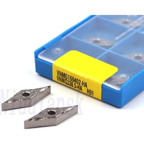 10Pcs VNMG160402-HA H01 Carbide Inserts VNMG160404-HA H01 CNC Lathe Tools VNMG160408-HA H01 Turning Tool,For Processing Aluminum