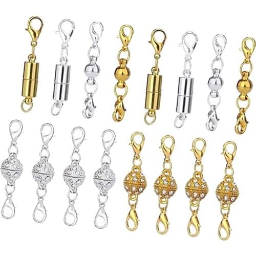 16 Sets Assorted Magnetic Jewelry lobster Clasps Buckle Link connector