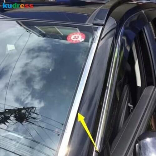 For Toyota RAV4 RAV 4 2019 2020 2021 Stainless Steel Front Window Cover Trim Windshield Windscreen Strip Car Accessories 2pcs