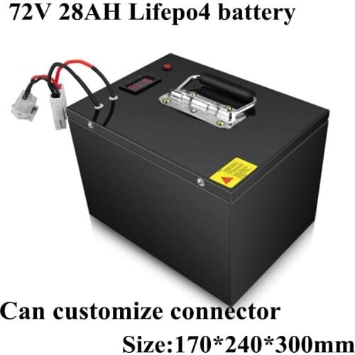 Power Battery 72V 28Ah Not 18650 Lifepo4 Rechargeable Battery Pack Portable Metal Case for RV Scooter E-bike Camping Car