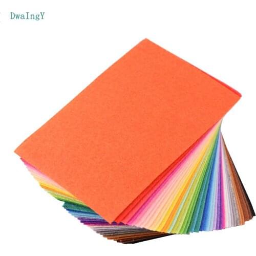 DwaIngY 40Pcs/Lot 1mm Thick Non Woven Fabric Polyester Cloth Felt For DIY&Sewing Home Decoration Bundle Dolls Crafts 10x15cm