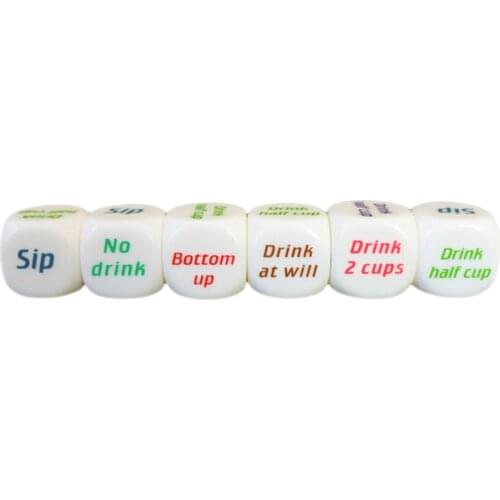 Gambling Drink Decider Dice Wedding Party Favor Decoration Adult Party Game Playing Drinking Wine Mora Dice Games