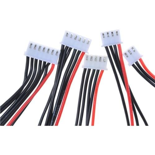 1 piece Lithium Battery Balance Head 2S 3S 4S 6S B6 Balance Charge Silicone Line FPV Crossing Aircraft Model Lithium Polymer