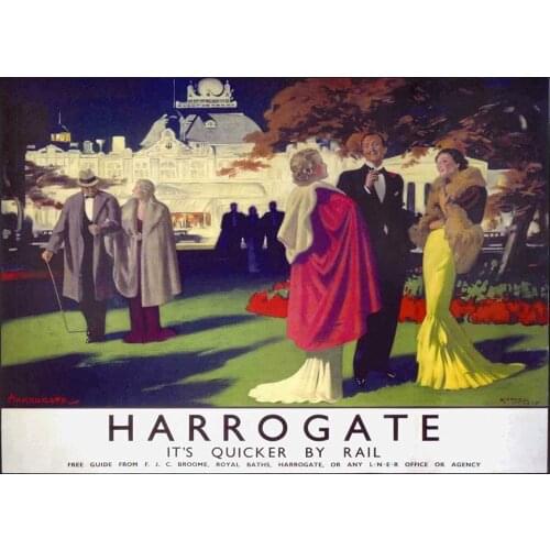 LNER Harrogate Theme Metal Tin Signs 12x8 Inch Wall Decor Sign