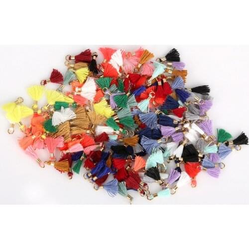 10-20pcs/bag Cotton/Poyleter Small Mini Tassel for DIY Jewelry Making Earring Findings Clothes Home Decorative Accessory
