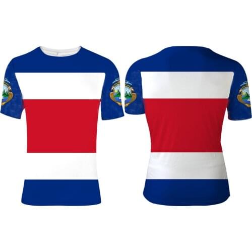 COSTA RICA youth diy free custom made name number cri t shirt nation flag cr spanish country rican college print photo clothes