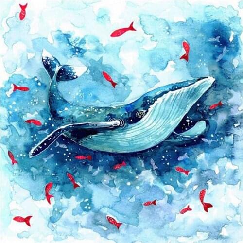 Marine Animal Diamond Painting Blue Whale Round Full Drill Nouveaute DIY Mosaic Embroidery 5D Cross Stitch Home Decor Gifts