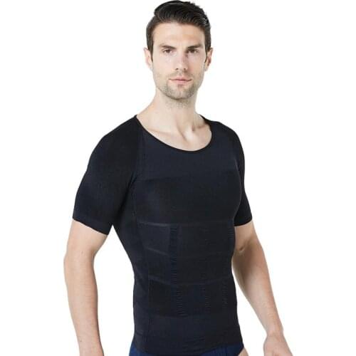 Mens Shapewear Shapers Slimming Vest Orthotics Abdominal Shaping Fat Burning Chest Tight Compression Vest Fitness Underwear