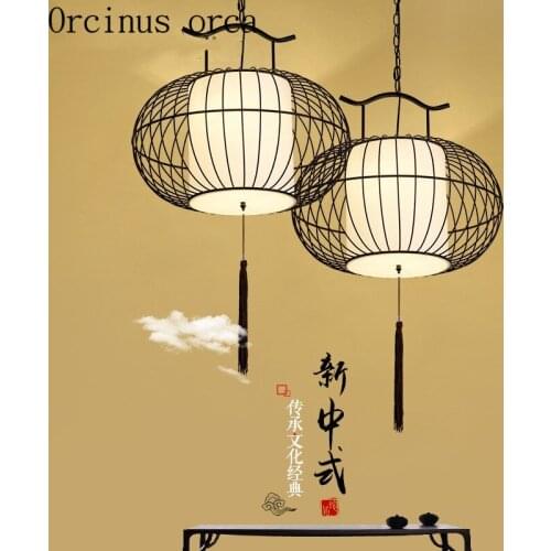 The new Chinese style birdcage lamp creative personality Chinese style restaurant
