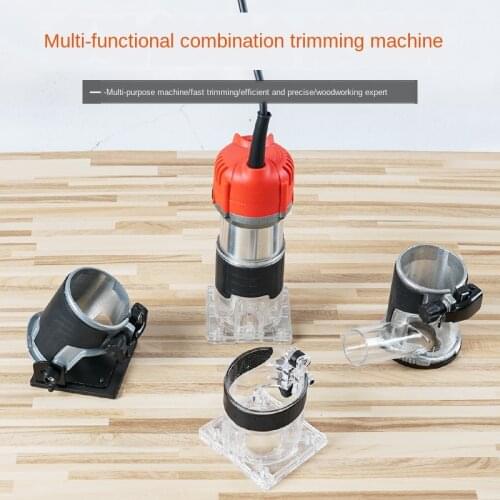 Carpentry Trimming Machine Base, Aluminum Alloy Bevel, Flat Protective Cover with Dust Collection Hole