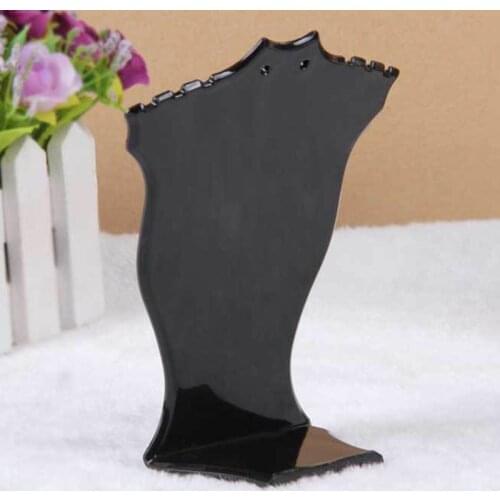 Jewelry Display Stand Pendant Necklace Chain Holder Earring Bust Display Stand Showcase Rack Black Showing Packaging Display