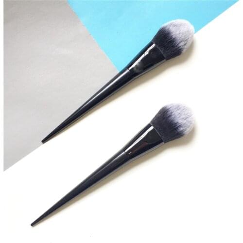 Lock-It Edge Precision Powder Brush #1 - Fluffy Tapered Powder Blush Bronzer Brushes - Beauty Makeup Blender Tool