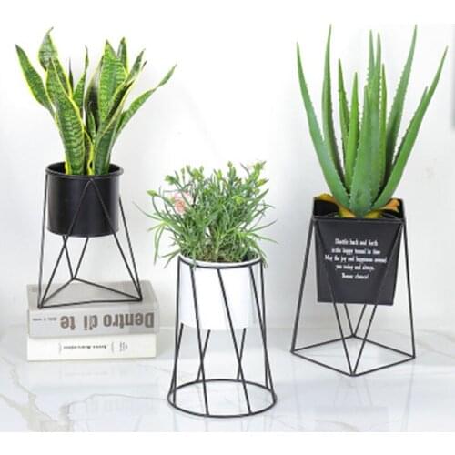 Simple Flower Pot Planter Living Room Stainless Steel Desktop Flowerpot Decoration Home Decoration Macetas 화분 Горшки Для Цве