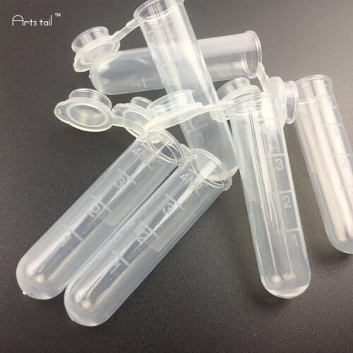 100pcs 5ml Clear Centrifuge Tubes 4ml Scale With Lid Round Bottom EP Bottles Sample Analysis Chemistry Experiment Supplies