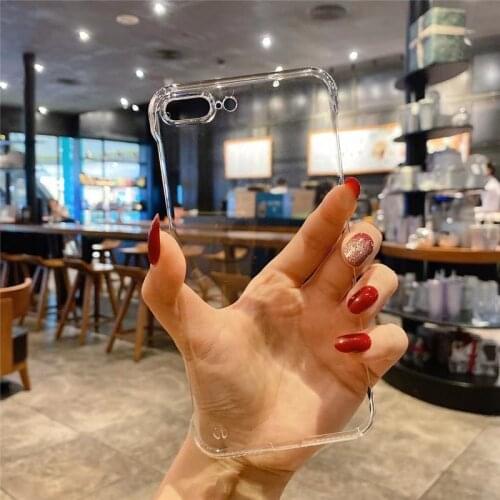 Transparent Explosion-proof Soft Case For iPhone 12 11 Pro Max Mini X XR XS 7 8 Plus SE 2020 Rimless TPU Back Cover