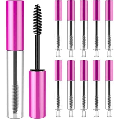5pcs 10ml Empty Mascara Tube With Black Eyelash Wand Portable Container Fashionable Refillable Bottle For Diy Cosmetics