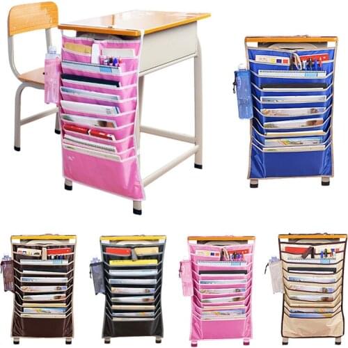 Adjustable Storage Bags for Students Lots Pocket for Cup Stationery Textbook Hanging Organizer Accessories Supplies School