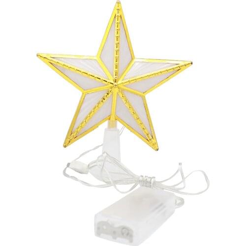 Christmas Tree Top Star Lights USB Christmas Tree Decor Ornament Shiny Christmas Tree Top Hat New Year Christmas Like-minded