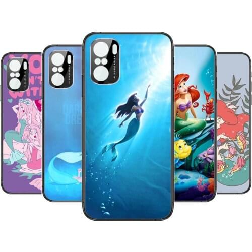 Pink Aqua Mermaid Phone Case For xiaomi redmi POCO F1 F2 F3 X3 Pro M3 9C 10T Lite NFC Black Cover Silicone Back Prett mi 10 ultr