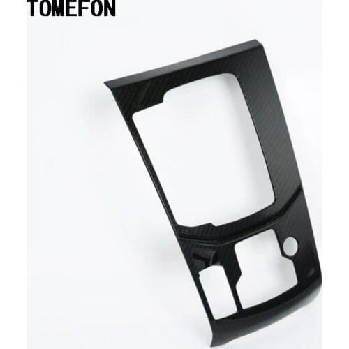 TOMEFON For Mazda CX-5 CX5 2017 2018 LHD ABS Carbon Fiber Gear Box Electronic Handbrake Panel Cover Interior Styling Accessories