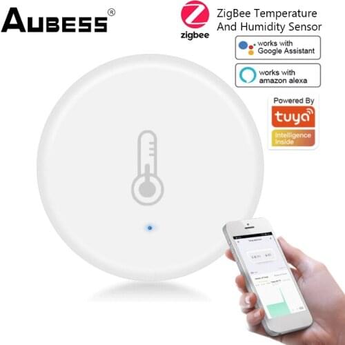 Tuya WIFI Temperature And Humidity Sensor Indoor Hygrometer Thermometer Works With Tuya Zigbee Hub With Alexa Google Assistant