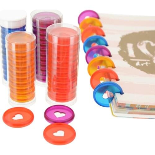 28MM Binding Disc Buckle Colored Plastic Ring Buckle For Mushroom Hole Loose-Leaf Notepad DIY Binding Disc Office Supplies